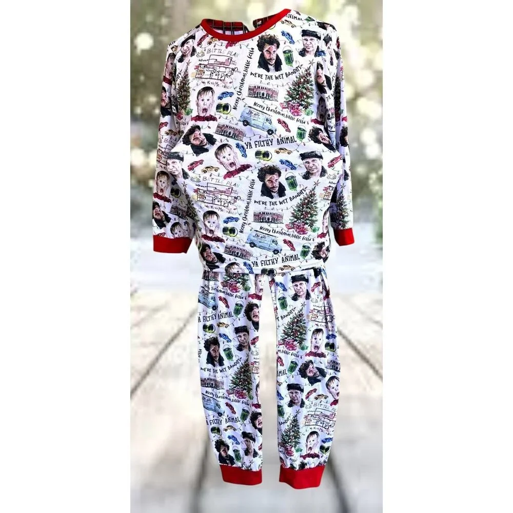 Home Alone Toddler Pajama Set Top 6XL 14 16T Bottoms 3XL 7 8T Retro Christmas
